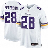 Nike Men & Women & Youth Vikings #28 Adrian Peterson White Team Color Game Jersey,baseball caps,new era cap wholesale,wholesale hats